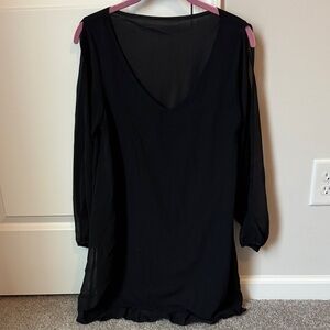 Elegant Black V-Neck Dress